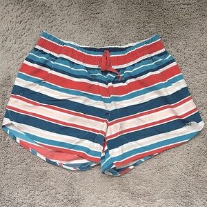 Women’s North Face Striped Athletic Shorts